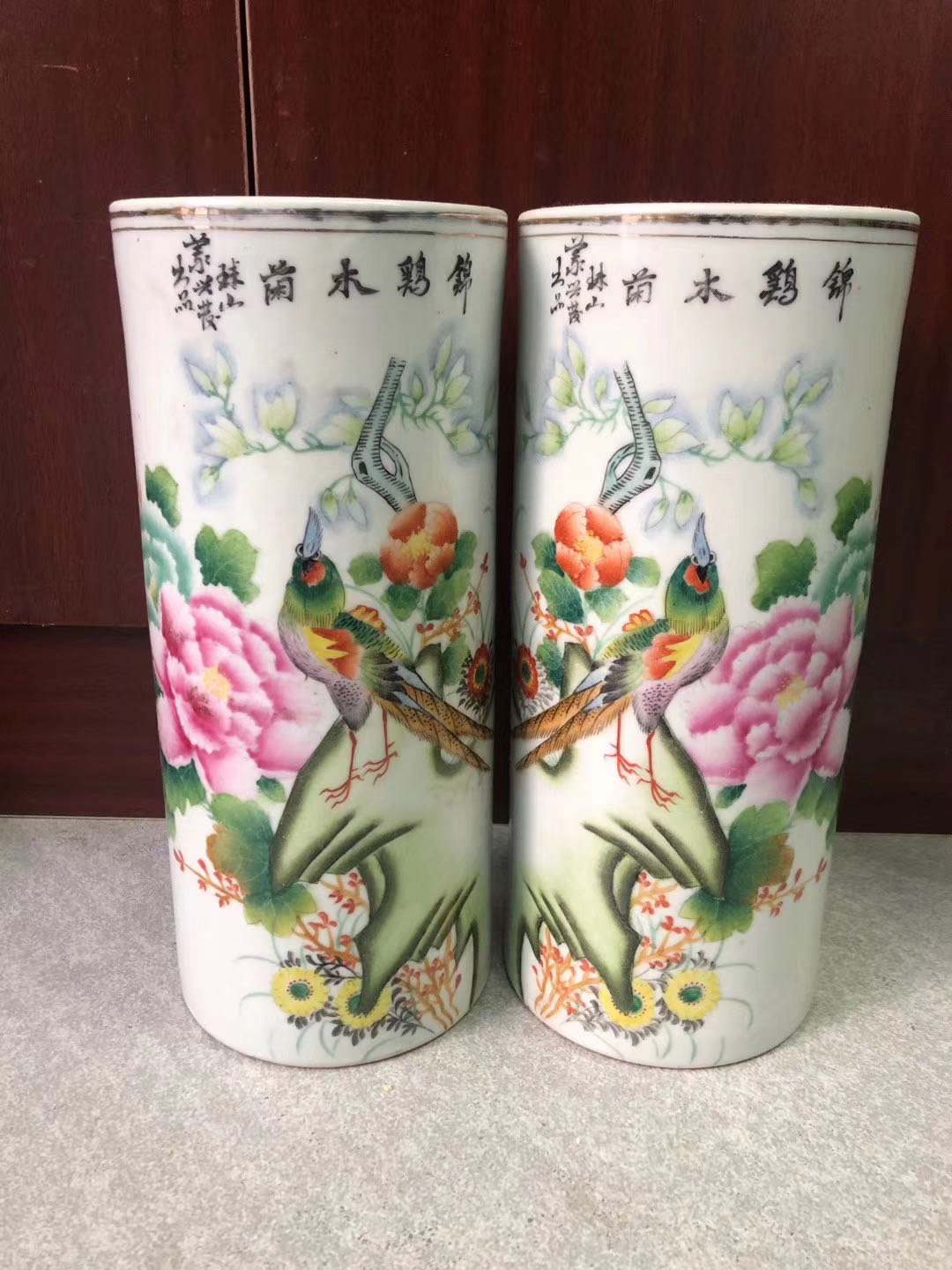 民國帽筒一對(duì)